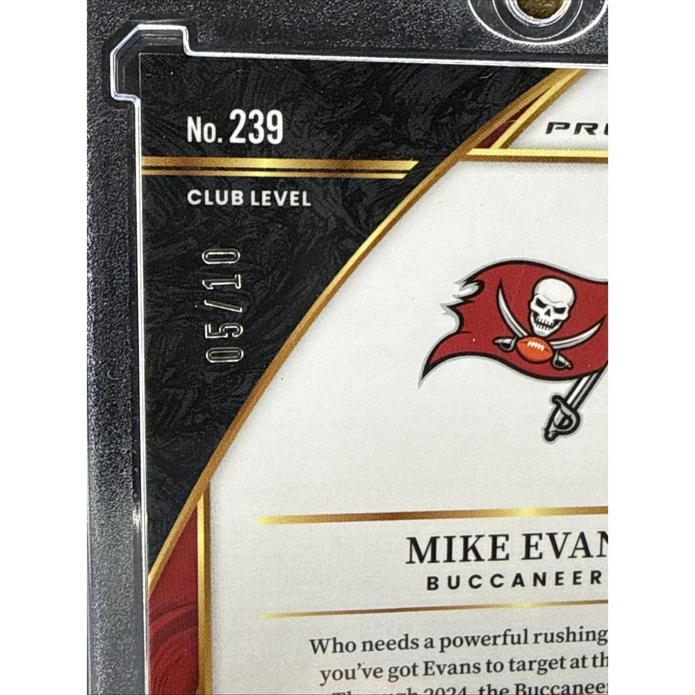 2025 Panini Select Mike Evans Gold Geometric Club Level #239 5/10